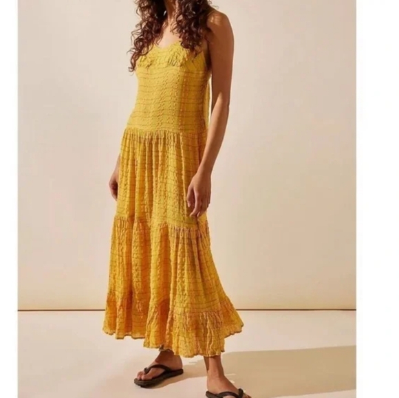 NEW Free People Marigold striped maxi dress XL - Picture 2 of 6